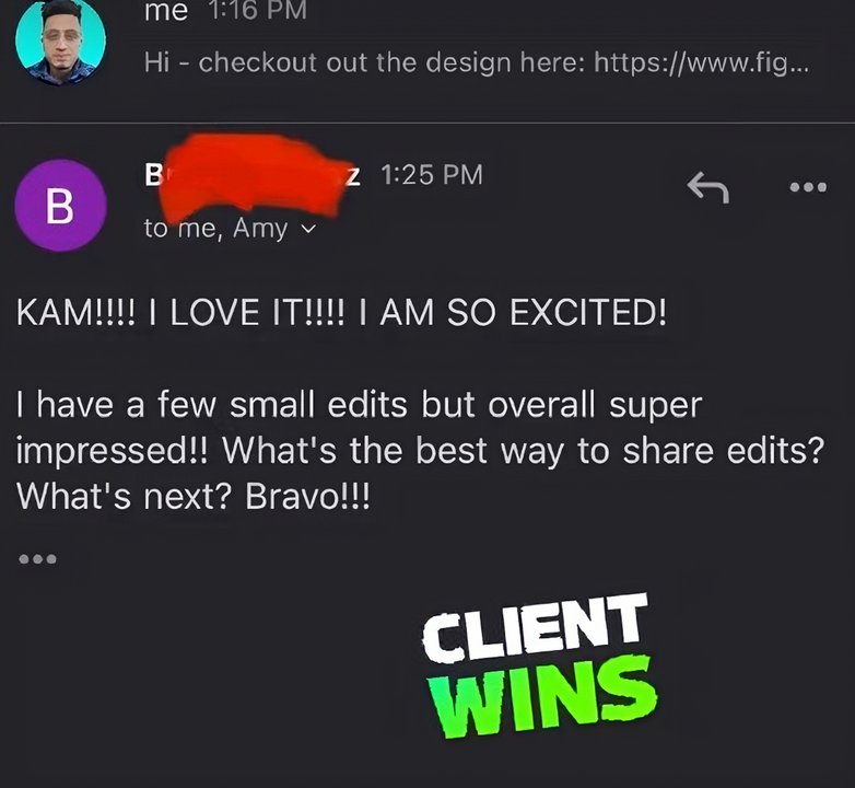 Client message about Solvexmedia results
