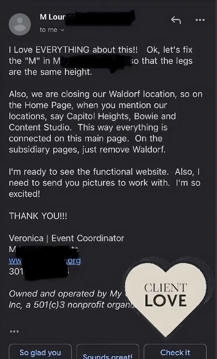 Client message about Solvexmedia results