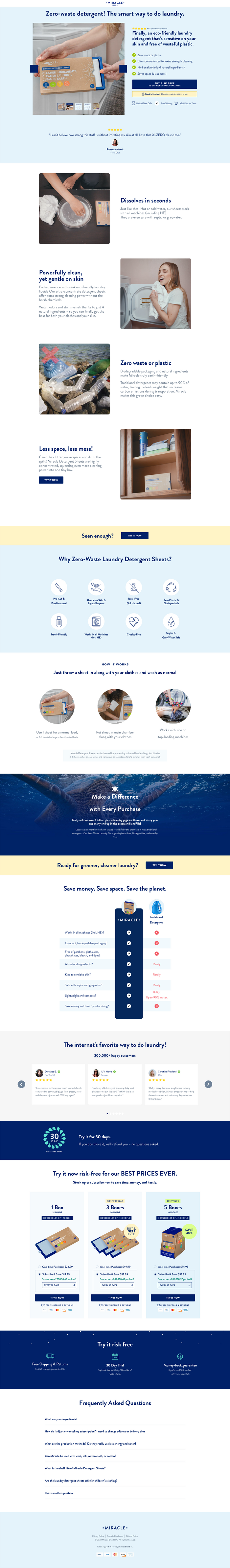Miracle Sheet store design by Solvexmedia