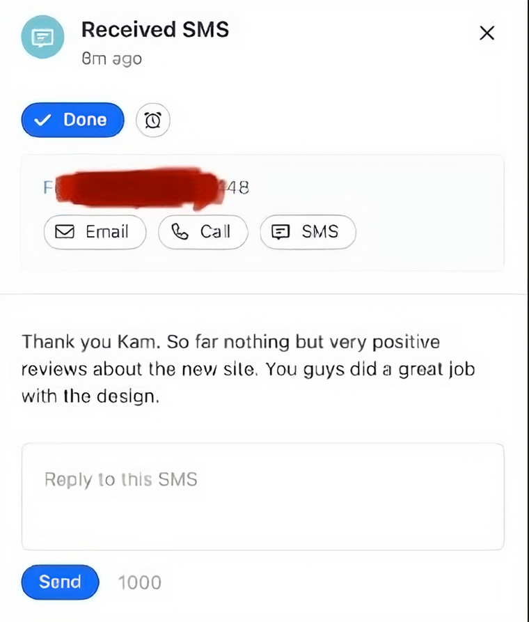 Client message about Solvexmedia results