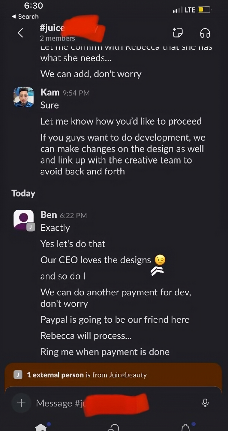 Client message about Solvexmedia results