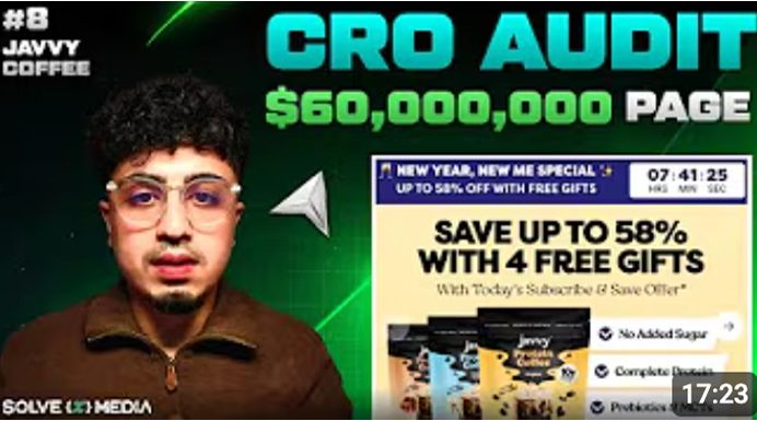 Live CRO audit on a $60,000,000 page (Javvy Coffee)