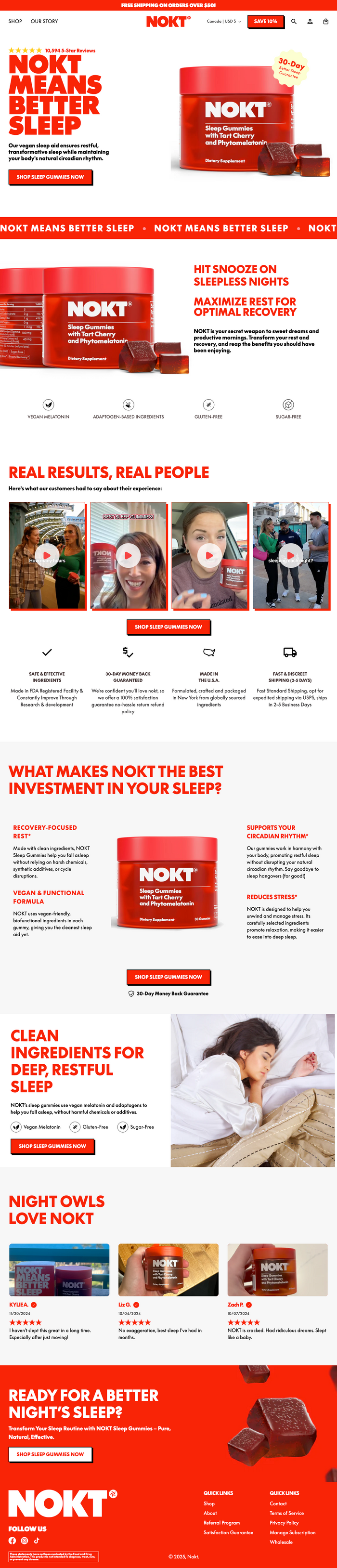 Nokt Gummies store design by Solvexmedia