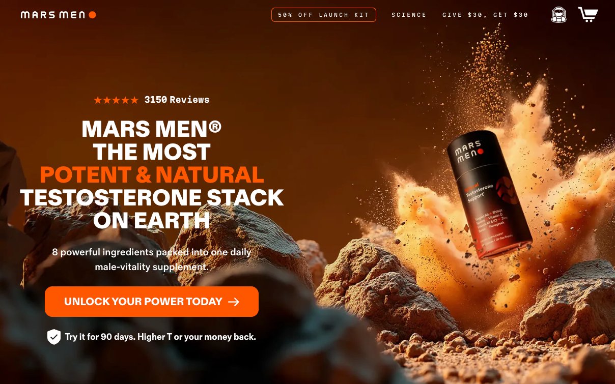 Mars Men above-the-fold