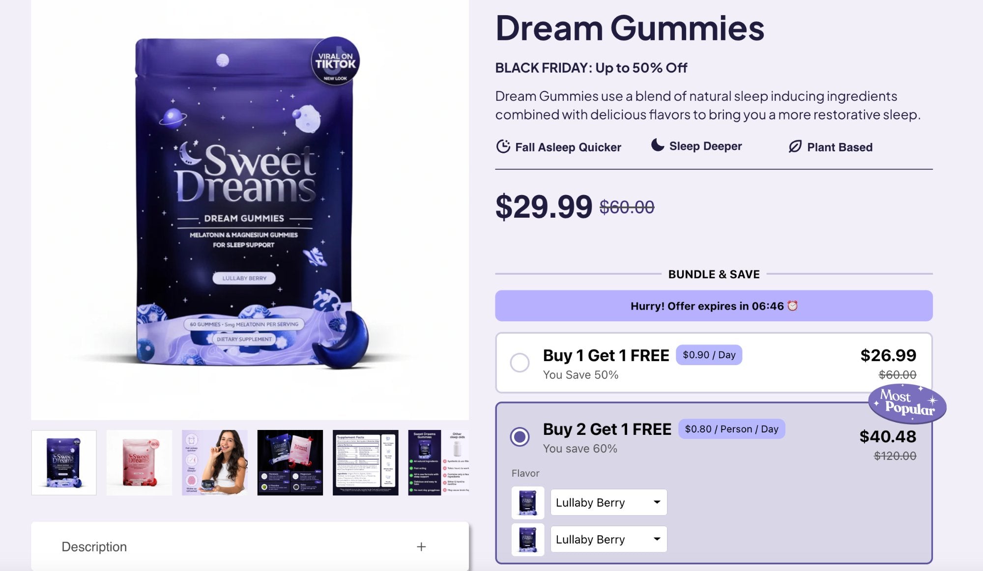 Upsell placement example