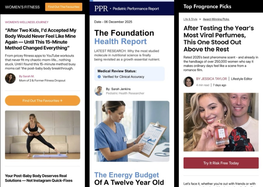 Advertorial landing page examples